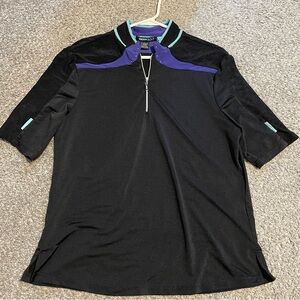 DKNY Golf Black and Purple Shirt Large